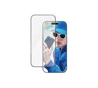 PanzerGlass Protector de pantalla de ajuste ultra ancho para Apple iPhone 16 Pro de 6.3 pulgadas 2024 | Vidrio templado de borde a borde, protección contra caídas y arañazos, antihuellas, fácil de