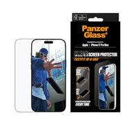 PanzerGlass - Protector de pantalla de cristal templado para iPhone 17 Pro Max 6,9", ultra ancho, borde a borde, anti-caída, antiarañazos, antihuellas, FastFit IN-A-BOX