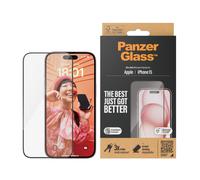PanzerGlass - Screen Protector iPhone 15 / Ultra-Wide Fit w. EasyAligner Protector de pantalla Apple 1 pieza(s)
