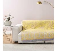 Pao de decoracin bassetti granfoulard indian roses y1 con estampado de cachemira amarilla - 270x270-cm