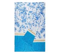 Pao de tapicera bassetti granfoulard ibiscus tattoo b1 - estampado de follaje azulado - 270x270-cm