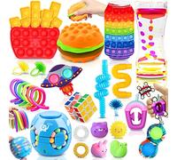 Paochocky Juguetes Sensoriales y Antiestrés, 26PCS Kit para Aliviar el Estrés y la ansiedad con Cubo Infinito para niños y Adultos con Autismo y TDAH