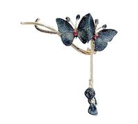Paodduk Garra de pelo de mariposas, horquilla de mariposas - Clip de accesorios para el cabello para mujer | Pinzas antideslizantes para el cabello, cadena para el cabello con borlas de diamantes de