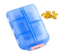 Paodduk Organizador diario de píldoras, organizador de caja de medicamentos, resistente al agua, portátil, pastillero con 10 rejillas, estuche para pastillas de gran capacidad y de cierre