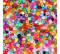 Paodey - 1000 cuentas de plástico, cuentas de pony de 9 mm, cuentas espaciadoras Kandi para hacer joyas, máscara facial, cuentas para el cabello, pulseras para niñas, bonitas cuentas de corazón