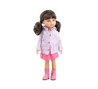 Paola Reina muñeca Amigas Carol cola de caballo marrón oscuro 32 cm muñeca de juguete