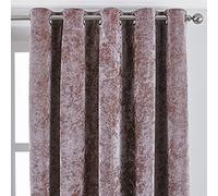 Paoletti 2 Cortinas Verona Ringtop Ojales, Poliéster, Rubor, 229 x 229cm