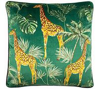 Paoletti Amortiguador de la Cubierta de la Jirafa de Palm, Terciopelo, Verde, 50 x 50cm