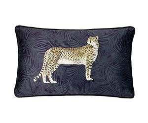 Paoletti Amortiguador de la Cubierta Forestal del Guepardo, Terciopelo, Armada, 30 x 50cm