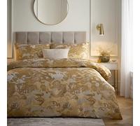Paoletti Baransu Juego De Funda Nórdica - Lujo Jacquard Oriental Texturizada Ropa De Cama (Oro - Super King - 260x220cm)