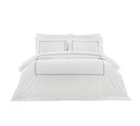 Paoletti Cleopatra - Calidad de Hotel de 5 Estrellas de Lujo Funda de Almohada, poliéster, Blanco y Plateado, único