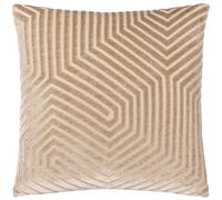 Paoletti Cojín Evoke de Terciopelo con Relleno de Plumas: Lujoso cojín Cuadrado Decorativo con Estampado de chevrones y Relleno (visón, 45x45cm)