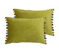 Paoletti Cojines llenos de Plumas de Paquete de Dos gemelas, Bambú/Multi, 35 x 50cm, 2