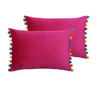 Paoletti Cojines llenos de Plumas de Paquete de Dos gemelas, Pink/Multi, 35 x 50cm, 2