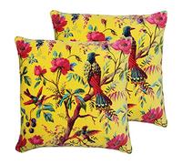 Paoletti Cojines llenos de Plumas paraíso (Paquete Doble), Yellow, 50 x 50cm, 2