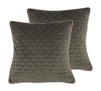 Paoletti Cojines Rellenos de poliéster de Cuarzo (Paquete Doble), Charcoal/Blush, 45 x 45cm, 2