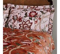 Paoletti contemporáneo botánico Oxford Almohada Set, 200 Hilos, satén de algodón, Russet/Multi