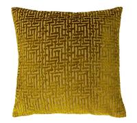 Paoletti Delphi-Funda de cojín de Terciopelo sintético, Color Dorado, Poliéster, 45 x 45 cm (Pack of 1)