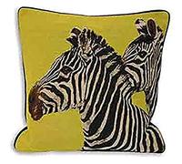 Paoletti Doble Zebra Velvet Hilo Cubierta del Amortiguador, Cal, 45 X 45 Cm