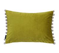 Paoletti Fiesta Rectangular Funda De Cojín Pompom Bordes (Bambú/Natural - 35x50cm)