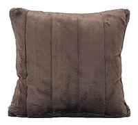 Paoletti Funda de cojín Cuadrada Empress - Marrón Topo - Piel sintética súper Suave, Reversible, Cierre de Cremallera, Lavable a máquina, 100% poliéster, 45 x 45 cm, Fabricada por Riva