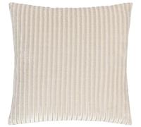 Paoletti Funda de cojín Savoy Stripe: cojín Decorativo Reversible de Terciopelo Suave y Texturizado para sofás, Camas y sillones (Ostra - 50x50cm)
