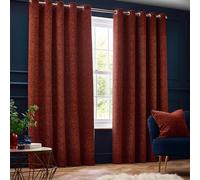 Paoletti Galaxy Par De Cortinas con Ojales - Cortinas De Chenilla Opulentas Forradas Opacas (Cobre - 117x137cm)