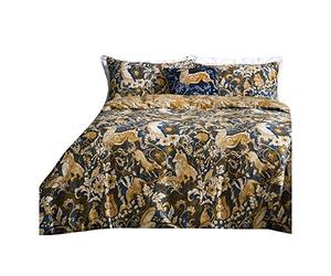 Paoletti Harewood Animal - Juego de Funda de edredón 100% algodón, tamaño Doble, Color Azul