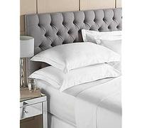 Paoletti Hoja De Riva Doble Calidad Plana Blanco Óptico 200 Hilos 100% Algodón Percal Liso Lavable A Máquina 230 X 265Cm (91" X 104" Pulgadas), Double