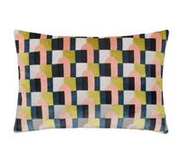 Paoletti Keela Cut Velvet Geometric Feather Filled Cushion