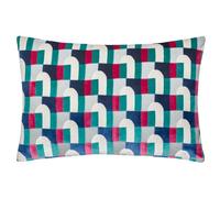 Paoletti Keela Cut Velvet Geometric Feather Filled Cushion