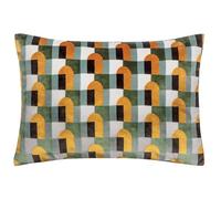 Paoletti Keela Cut Velvet Geometric Feather Filled Cushion