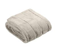 Paoletti Manta de Piel Sintética Emperatriz - Manta Suave, Elegante y Pesada con decoración Minimalista para Cama o sofá (Gris - 140x200cm)