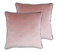 Paoletti Meridian Twin Pack Cojines llenos de Plumas, Blush/Teal, 55 x 55cm, 2