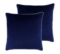 Paoletti Meridian Twin Pack Cojines llenos de Plumas, Navy/Silver, 55 x 55cm, 2