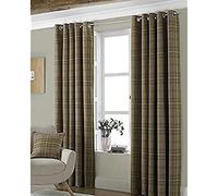 Paoletti Riva Aviemore Ojal Cortinas, Brown, 46 X 54 (117 X 137 Cm), Poliéster, Thistle