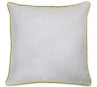 Paoletti Riva Bellucci Cojín-Grafito Gray-En Contraste Tabaco Gris Hilo Bordes-Strong Tela De La Lona-Máquina Lavable-100% Polyester-45 X 45 Cm (18" X 18" Pulgadas), poliéster, 45 x 45cm