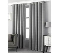Paoletti Riva Pendleton-Cortinas con Ojales (2 Unidades), Color Gris Oscuro, poliéster, 66x54 (168x137cm)