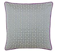 Paoletti Riva Pimlico - Funda de cojín, Plateado, 45 x 45cm