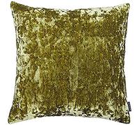 Paoletti Riva Roma Cojín Cuadrado Cubierta - Chatreuse Amarillo - Machacada Look and Feel Velvet - Hidden Cierre De Cremallera - Lavable A Máquina - 100% Poliéster - 50 X 50Cm (20" X 20" Pulgadas)