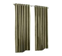 Paoletti Riva Wellesley - Cortina con ojales (168 x 183 cm), poliéster, 66 x 72 cm, color moca