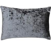 Paoletti Verona-Fundas de cojín de Terciopelo aplastado, Azul, 40 x 60 cm, Poliéster, Gris, 60 x 40 cm (Pack of 1)