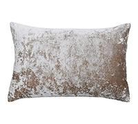 Paoletti Verona-Fundas de cojín de Terciopelo aplastado, Color Dorado, 40 x 60 cm, Poliéster, Beige