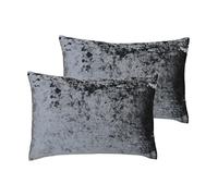 Paoletti Verona Polyester Filled Cushions (Twin Pack), Polyester, Pewter