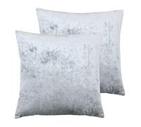 Paoletti Verona Polyester Filled Cushions (Twin Pack), Silver, 55 x 55cm