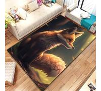PAOSYTQQ Animal Fox Pattern Rug Carpet for Living Room Bathroom Mat Creative Doormat Carpet for Bedroom Home Decor Non-Slip Floor Mat 90x150cm
