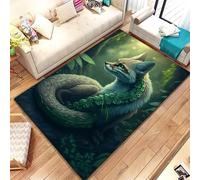 PAOSYTQQ Animal Fox Pattern Rug Carpet for Living Room Bathroom Mat Creative Doormat Carpet for Bedroom Home Decor Non-Slip Floor Mat 90x150cm
