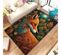 PAOSYTQQ Animal Fox Pattern Rug Carpet for Living Room Bathroom Mat Creative Doormat Carpet for Bedroom Home Decor Non-Slip Floor Mat 90x150cm