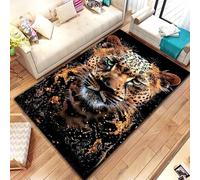 PAOSYTQQ Animal Leopard Cheetah Cartoon Beast Area Rug,Carpet for Home Living Room Bedroom Sofa Doormat Kitchen Decor, Bedroom Decor 160x230cm