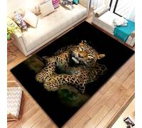 PAOSYTQQ Animal Leopard Cheetah Cartoon Beast Area Rug,Carpet for Home Living Room Bedroom Sofa Doormat Kitchen Decor, Bedroom Decor 50x70cm